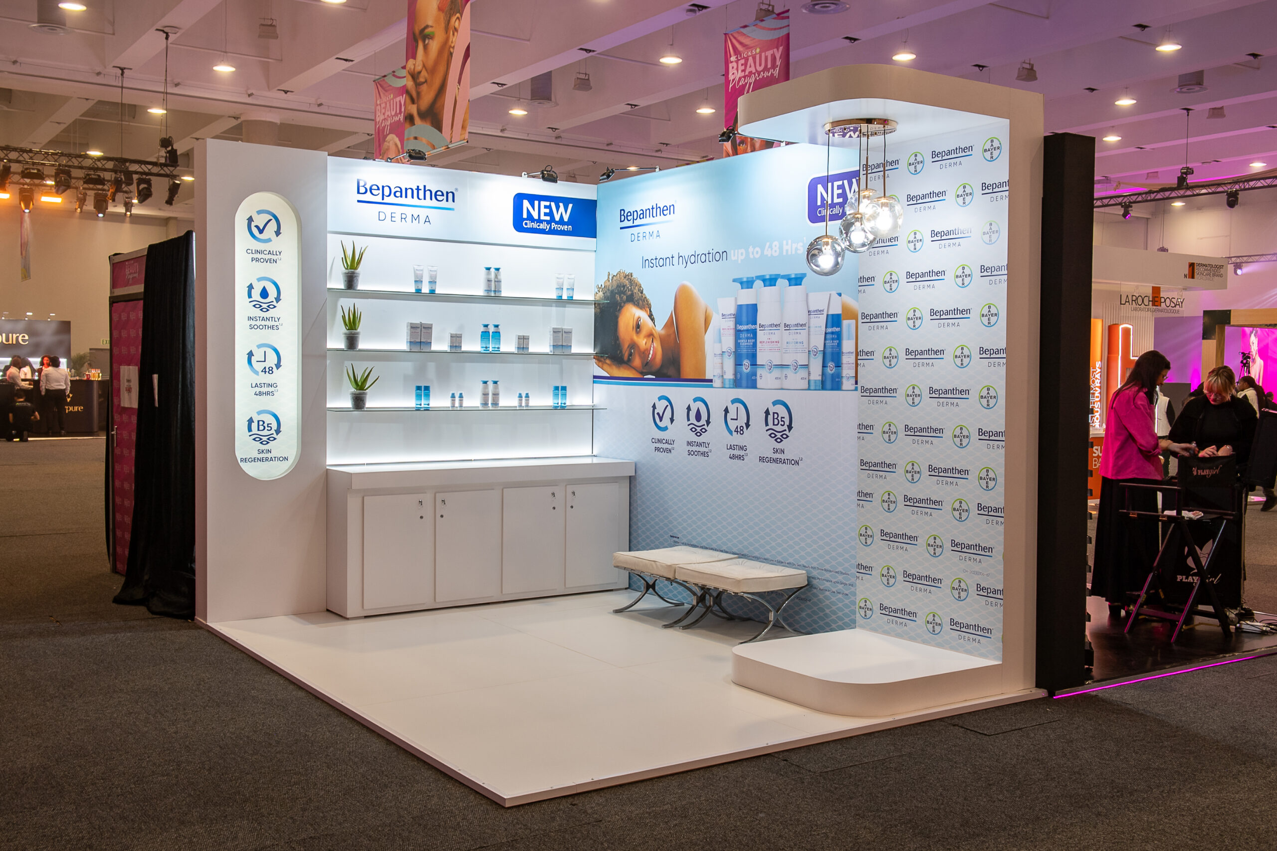custom exhibition stand for Bepanthen